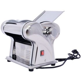 Electric Pasta Maker Noodle Maker Pasta Making Machine Dough Roller Cutter Thickness Adjustable Stainless Steel US 110V 135w 2 Blades Type 1.5mm