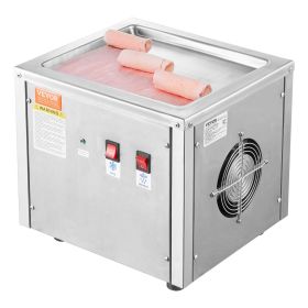 VEVOR Fried Ice Cream Roll Machine, 11" x 9.5" Stir-Fried Ice Cream Pan, Stainless Steel Rolled Ice Cream Maker with Compressor and 2 Scrapers
