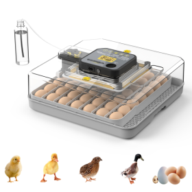 48 Egg Incubator For Hatching Chicken, Duck, Quail & Parrot Eggs - Automatic Egg Turning, Humidity Control & Water Serving -360 Degrees Clear Vie (Option: 48incubators)