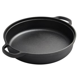 Cast Iron Cooking Pot for Restaurant Kitchen Skillet Camping Cooker (Color: As pic show, Pot Diameter: 29cm)