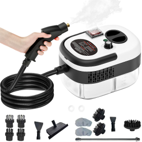 Handheld Steam Cleaner, Steamer For Cleaning, 2500W Pressurized Steam Cleaner With 1.2L Water Tank And 12 Attachments, Portable Steamer Cleaner F (Color: White)
